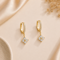 Luxe Clover Hoops