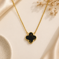 Black-Gold Clover Kette